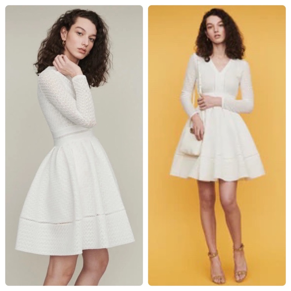 Maje ROSSIGNOL Lace Skater Dress